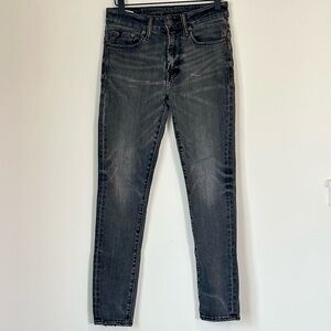 American Eagle Outfitters Dark Gray Black Skinny Jeans - Size: 28 x 28